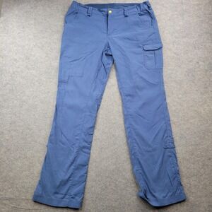 Duluth Trading Co Pants Mens 36x31 Blue Cargo Canvas Relaxed Workwear Outdoor